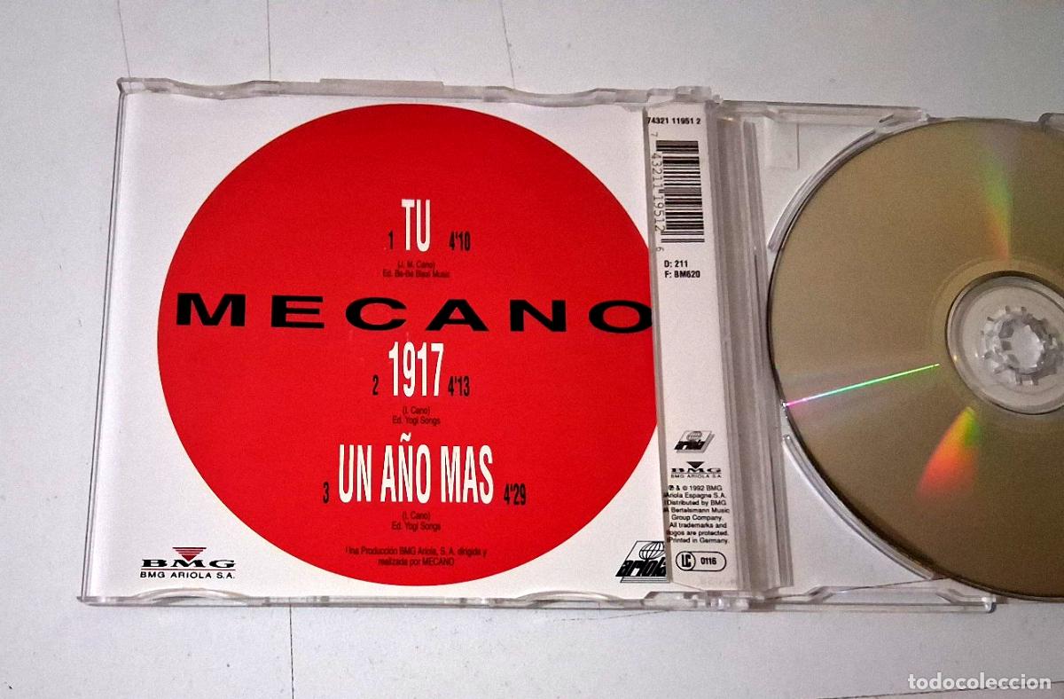 CDs de m&uacute;sica: MECANO &rdquo;TU&rdquo; CD SINGLE 3 TRACKS - Foto 2