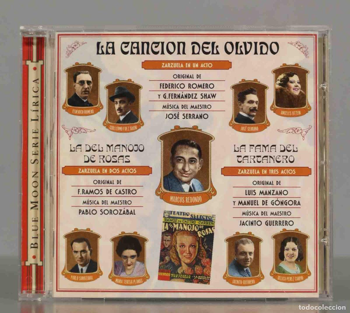 CDs de Musique: CD. LA CANCION DEL OLVIDO. LA DEL MANONOJO DE ROSAS. LA FAMA DEL TARTANERO