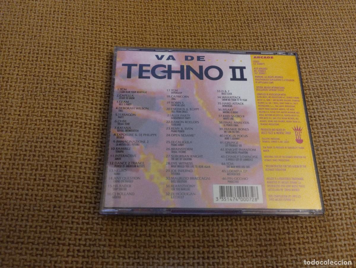 CDs de m&uacute;sica: Cd Va de Techno II Los 46 temas mas exploxivos - Foto 3