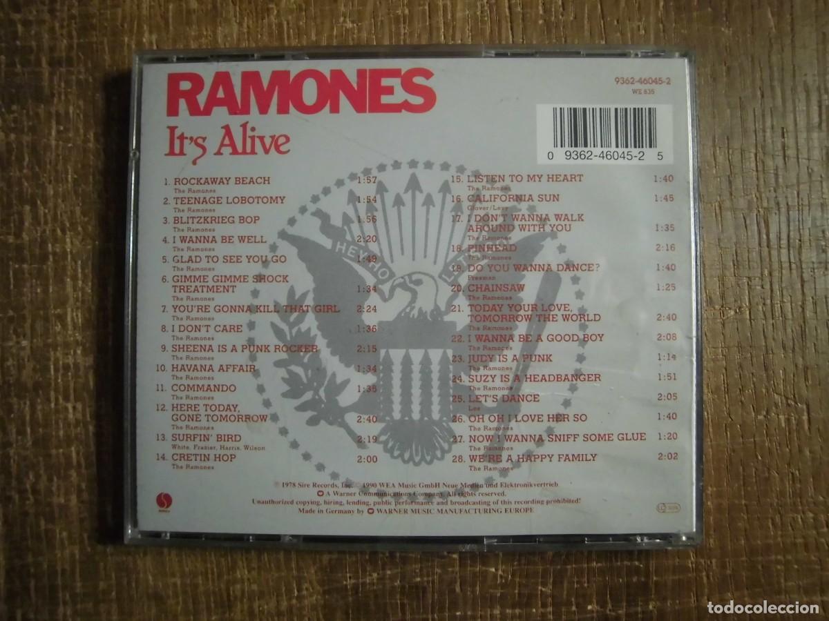 CDs de m&uacute;sica: CD RAMONES ITS ALIVE - Foto 2