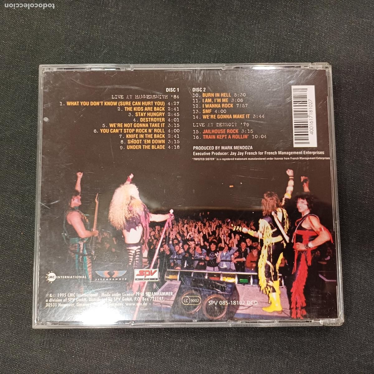CDs de m&uacute;sica: TWISTED SISTER/LIVE/CD DOBLE. - Foto 4