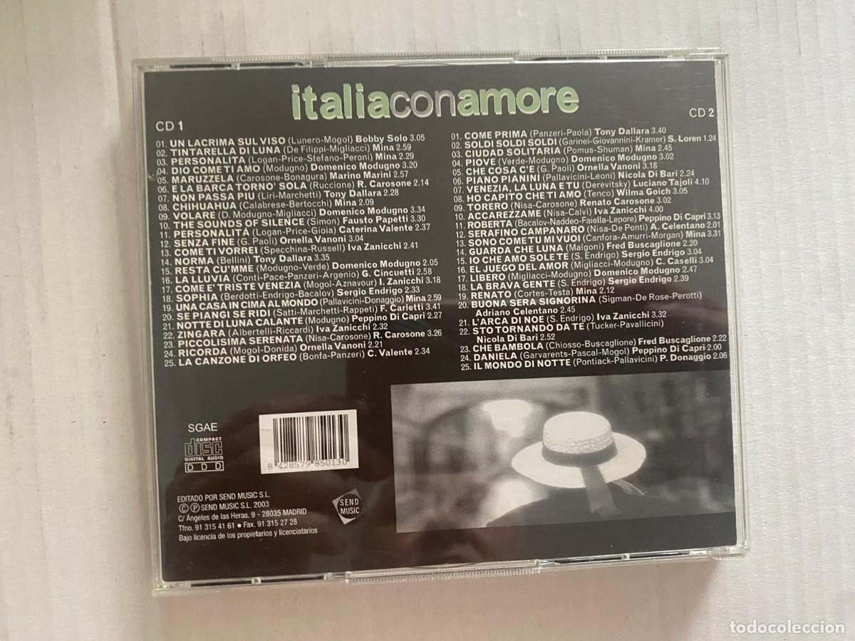 CDs de m&uacute;sica: CD DOBLE - ITALIA CON AMORE - VARIOS - Foto 2