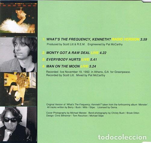 CDs de m&uacute;sica: R.E.M. (REM) - Whats the Frequency Kenneth? (CD single: 4 temas) - Foto 2