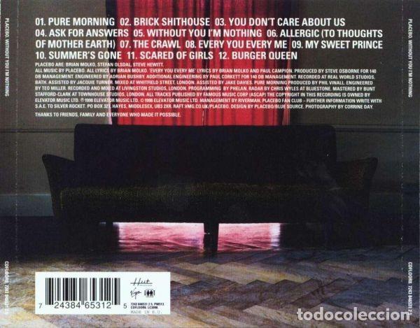CDs de m&uacute;sica: Placebo &lrm;&ndash; Without You Im Nothing - Foto 2