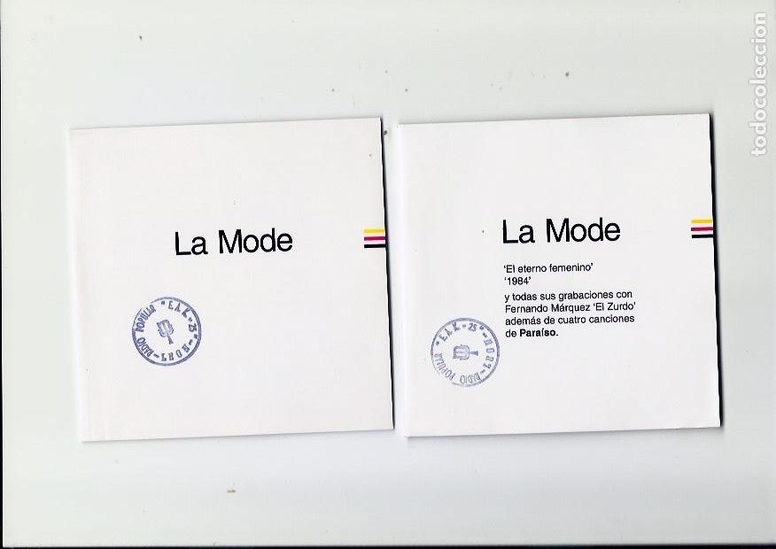 CDs de m&uacute;sica: LA MODE. La Mode (2 cds + mini cd 1993) - Foto 3