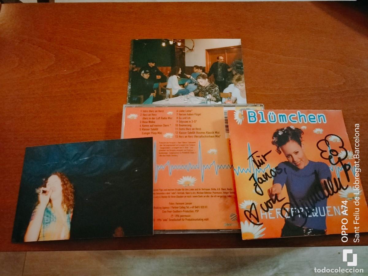 CDs de m&uacute;sica: RAR CD BL&Uuml;MCHEN. HERZFREQUENZ. SIGNED & 2 PHOTOS - Foto 2