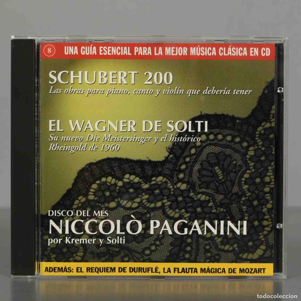 Music CDs: CD. SCHUBERT 200. EL WAGNER DE SOLTI. NICCOLO PAGANINI.
