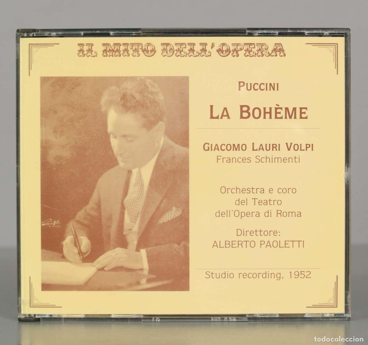 Music CDs: CD. PUCCINI/LA BOHEME/LAURI VOLPI/SCHIMENTI. PAOLETTI. 1952
