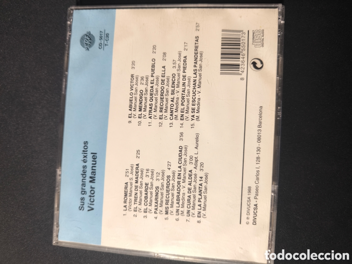 CDs de m&uacute;sica: CD V&iacute;ctor Manuel. Grandes &Eacute;xitos - Foto 2
