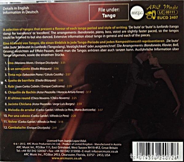 CDs de m&uacute;sica: Juanjo Lopez Vidal &ndash; Tango De Bute - Foto 2