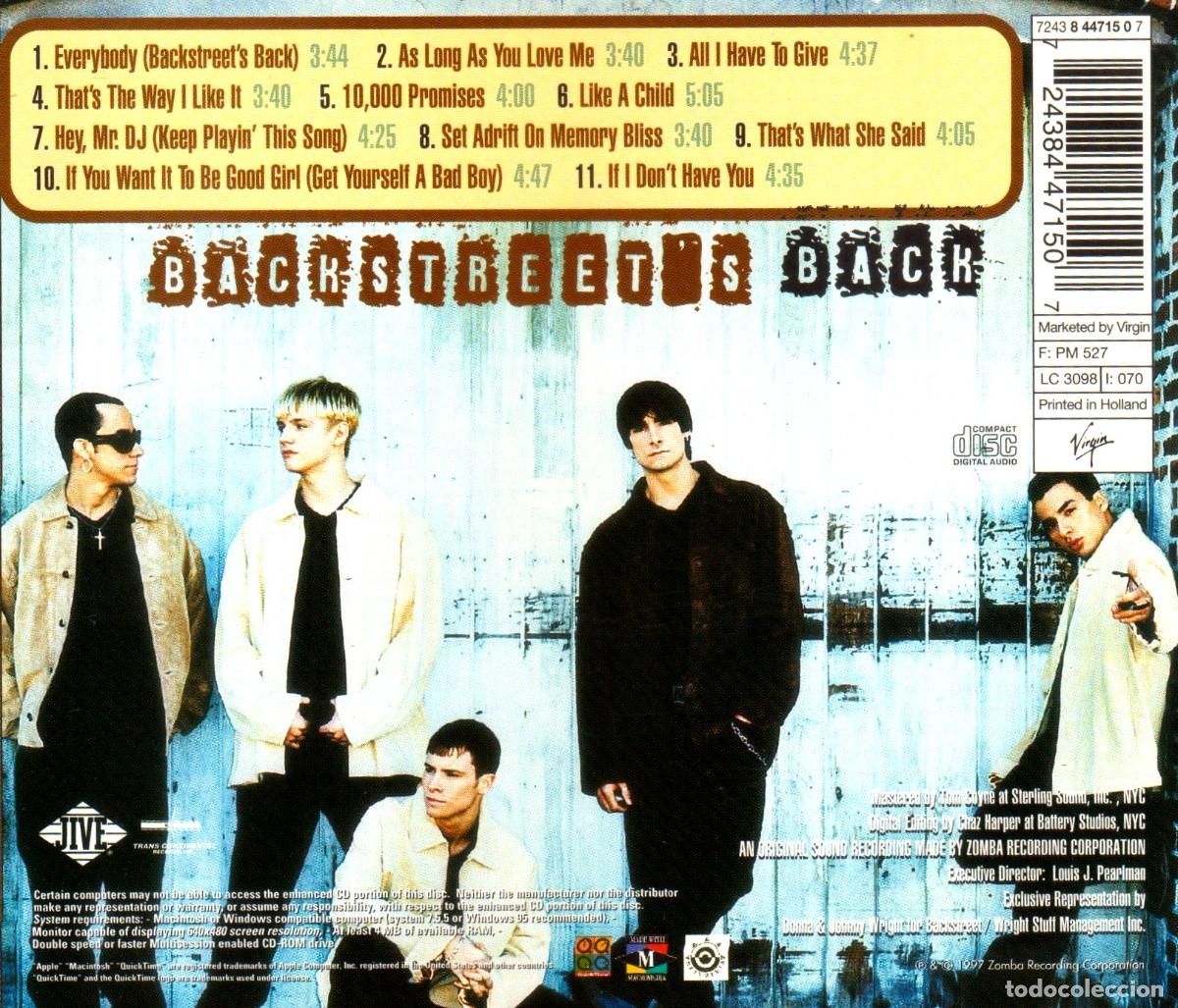 CDs de m&uacute;sica: �T1115 - BACKSTREET BOYS. BACKSTREETS BACK. CD. - Foto 2