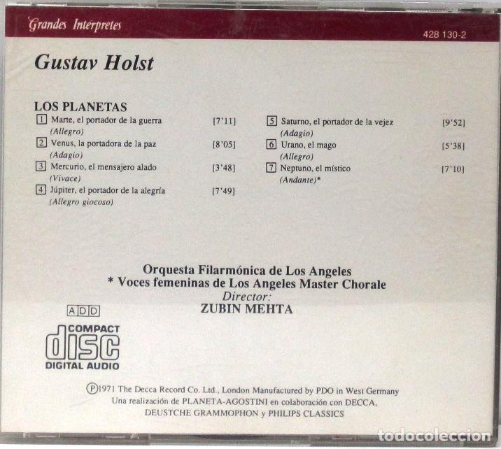 CDs de m&uacute;sica: GRANDES INTERPRETES - MEHTA - HOLST - CD - Foto 2