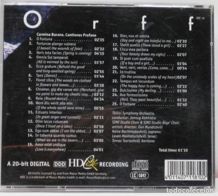 CDs de m&uacute;sica: KARL ORFF - CARMINA BURANA - CD - Foto 2