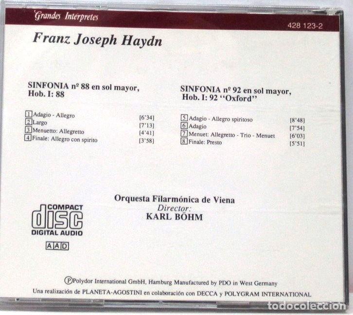 CDs de m&uacute;sica: GRANDES INTERPRETES - BOHM - HAYDN -SINFONIA N&ordm; 88 - CD - Foto 2