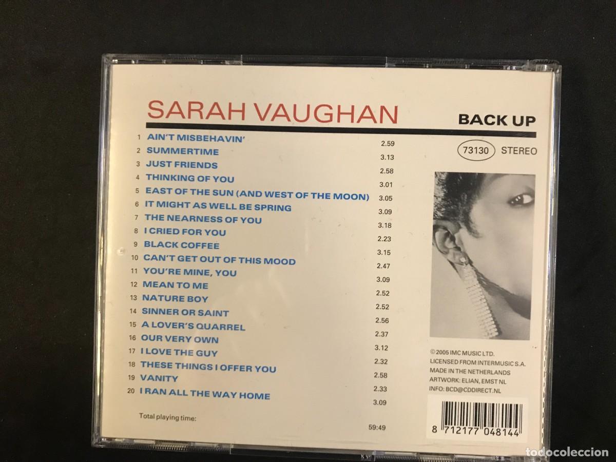CDs de m&uacute;sica: Sarah Vaughan &ndash; Black Coffee - CD - Back Up - Foto 2