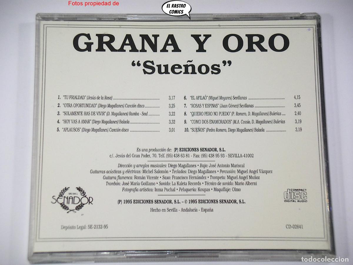 CDs de m&uacute;sica: Grana & Oro, Sue&ntilde;os, CD Ediciones Senador 1995 - Foto 2