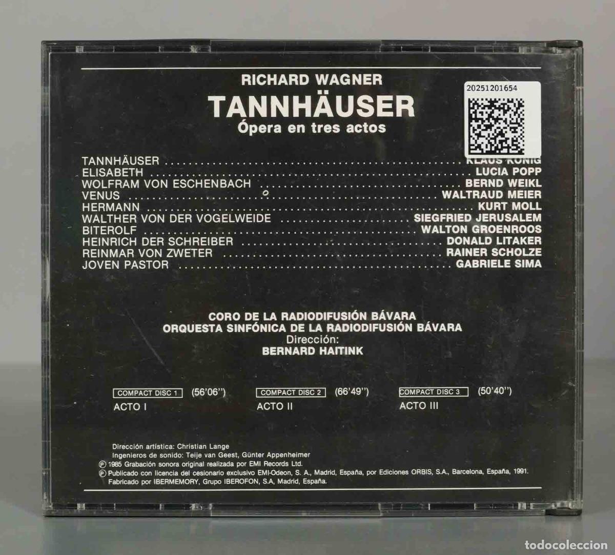 CDs de m&uacute;sica: CD. Haitink &ndash; Tannh&auml;user WAGNER - Foto 2