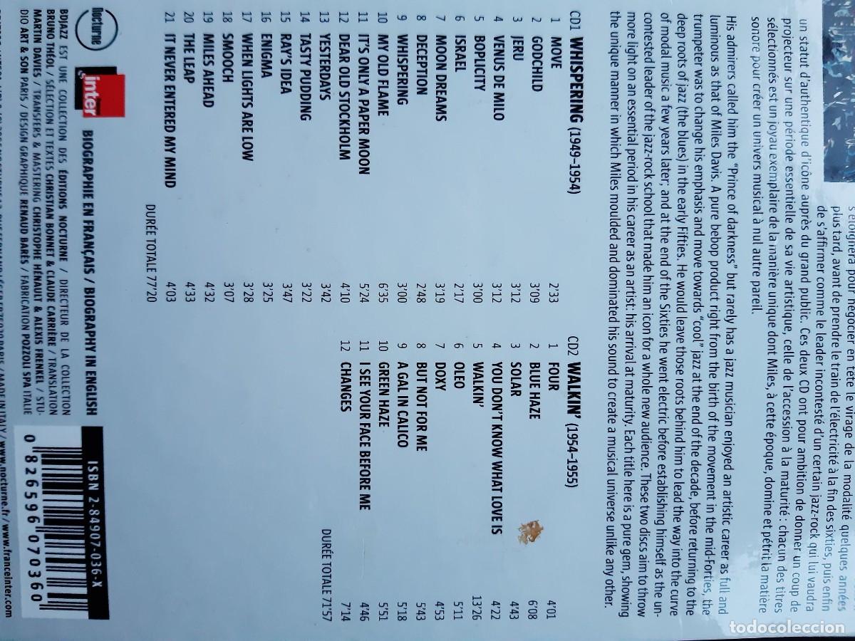 CDs de m&uacute;sica: MILES DAVIS JACQUES FERRANDEZ 2 CD + LIBRO BD JAZZ - Foto 13