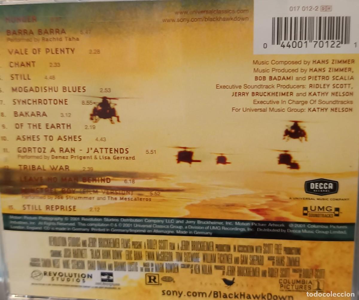 CDs de m&uacute;sica: BLACK HAWK DOWN (HANS ZIMMER) CD - Foto 2