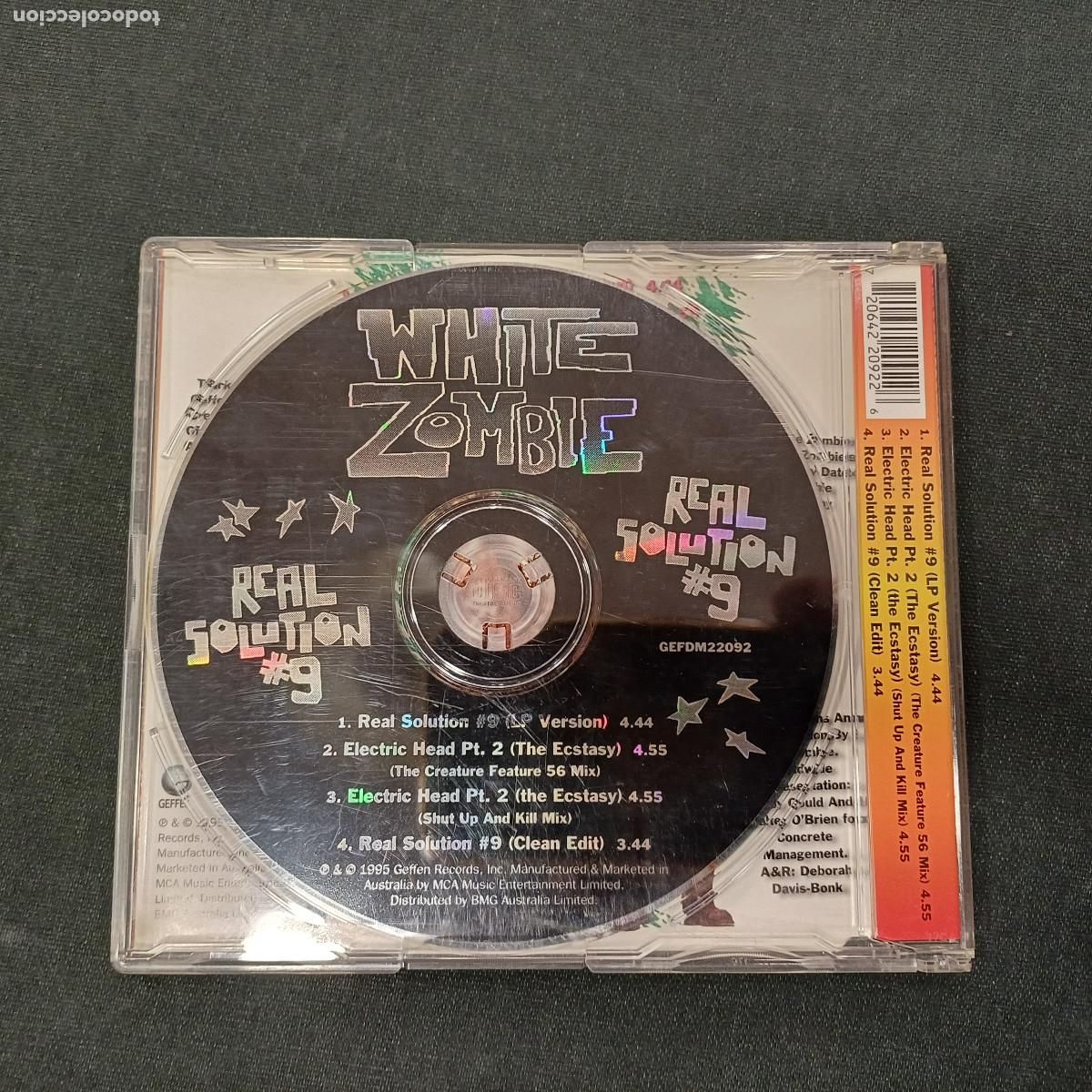 CDs de m&uacute;sica: ROB ZOMBIE/REAL SOLUTION 9/CD SINGLE 4 TRACKS. - Foto 3