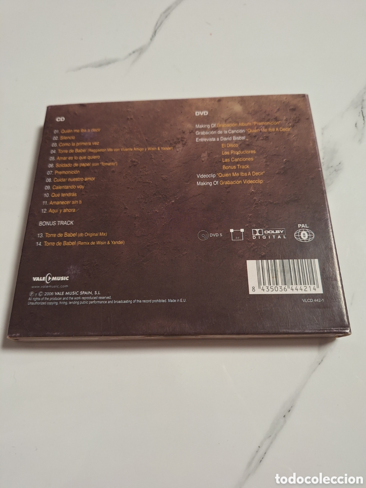 CDs de m&uacute;sica: CD9 David bisbal premonicion CD SEGUNDAMANO - Foto 2