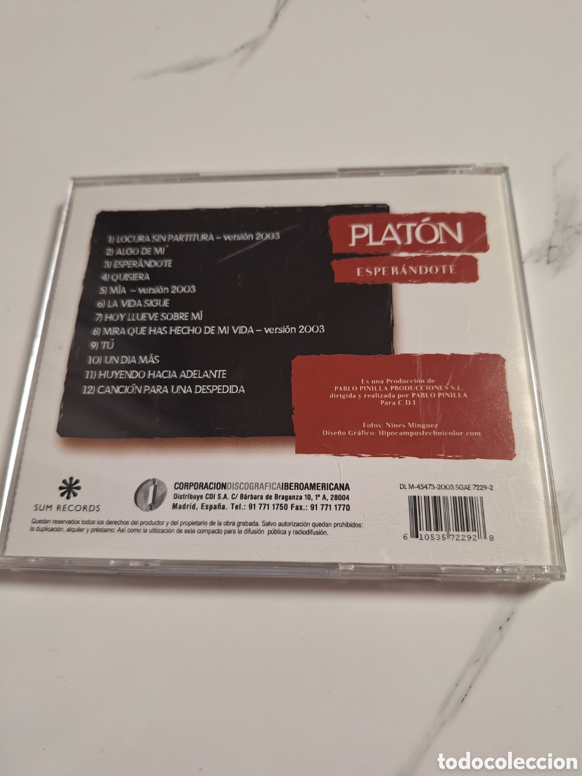CDs de m&uacute;sica: CD9 platon esper&aacute;ndote CD SEGUNDAMANO - Foto 2