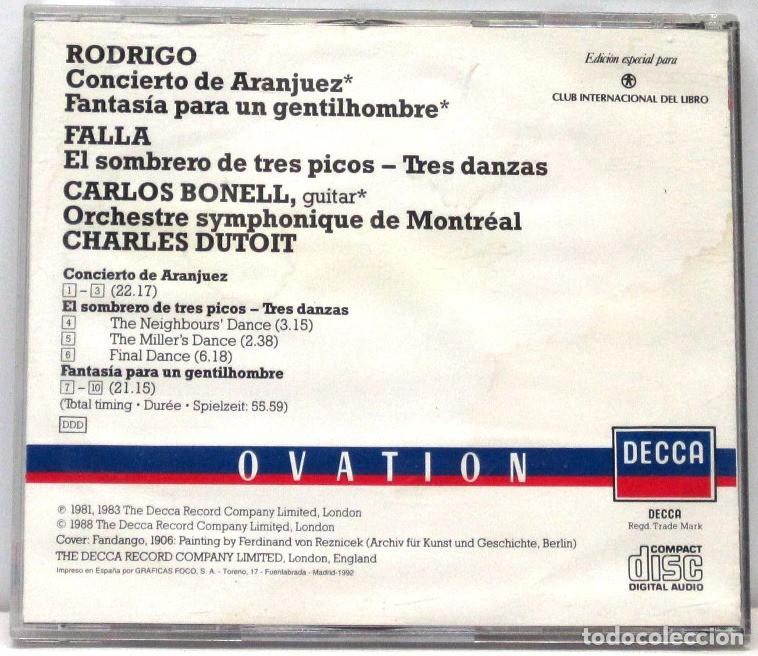 CDs de m&uacute;sica: RODRIGO - CONCIERTO DE ARANJUEZ - CD - Foto 2