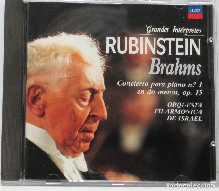 CDs de M&uacute;sica: GRANDES INTERPRETES -RUBINSTEIN -BRAHMS- CONCIERTO PARA PIANO N&ordm; 1 - CD