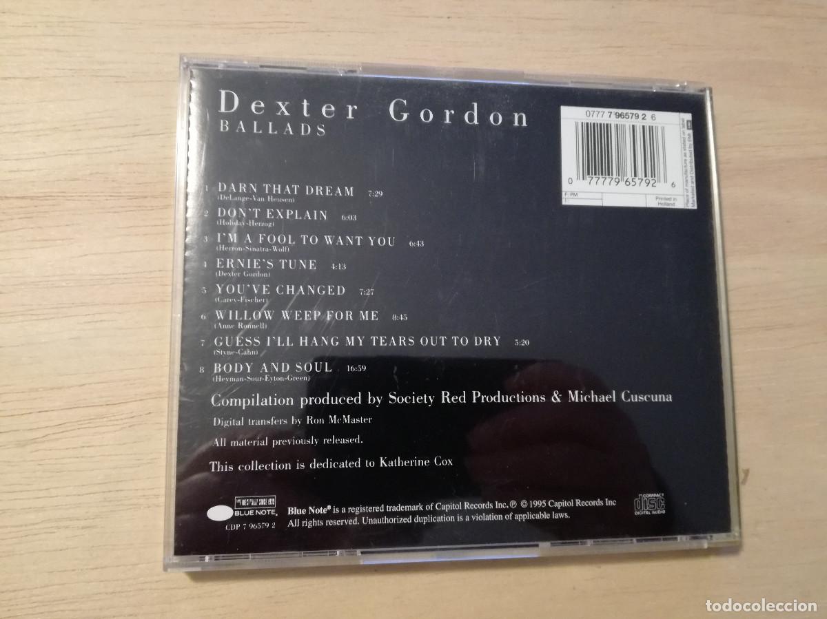 CDs de m&uacute;sica: DEXTER GORDON - BALLADS - BLUE NOTE - PEDIDO MINIMO 7&euro; - Foto 3