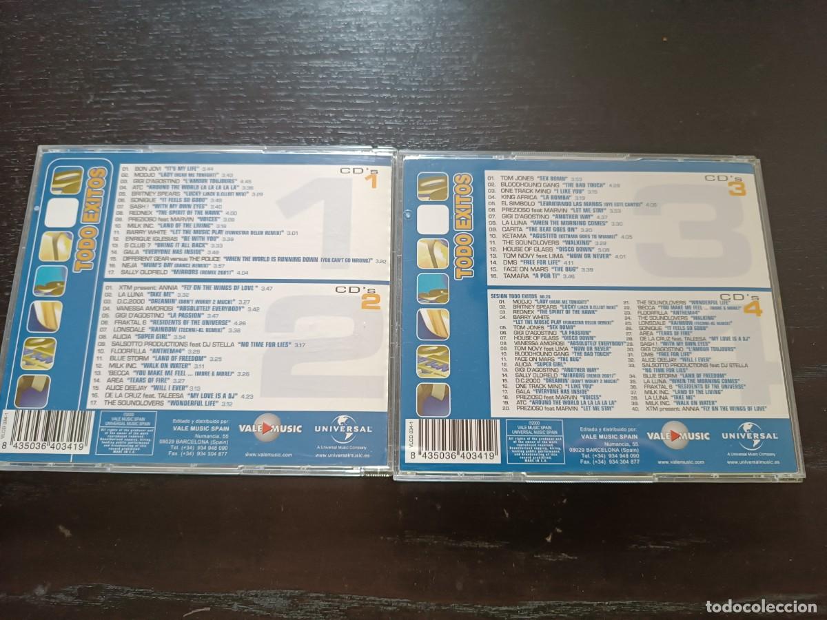CDs de m&uacute;sica: Todo &eacute;xitos. 4 CDs. Recopilatorio. Vale Music. 2000 - Foto 2