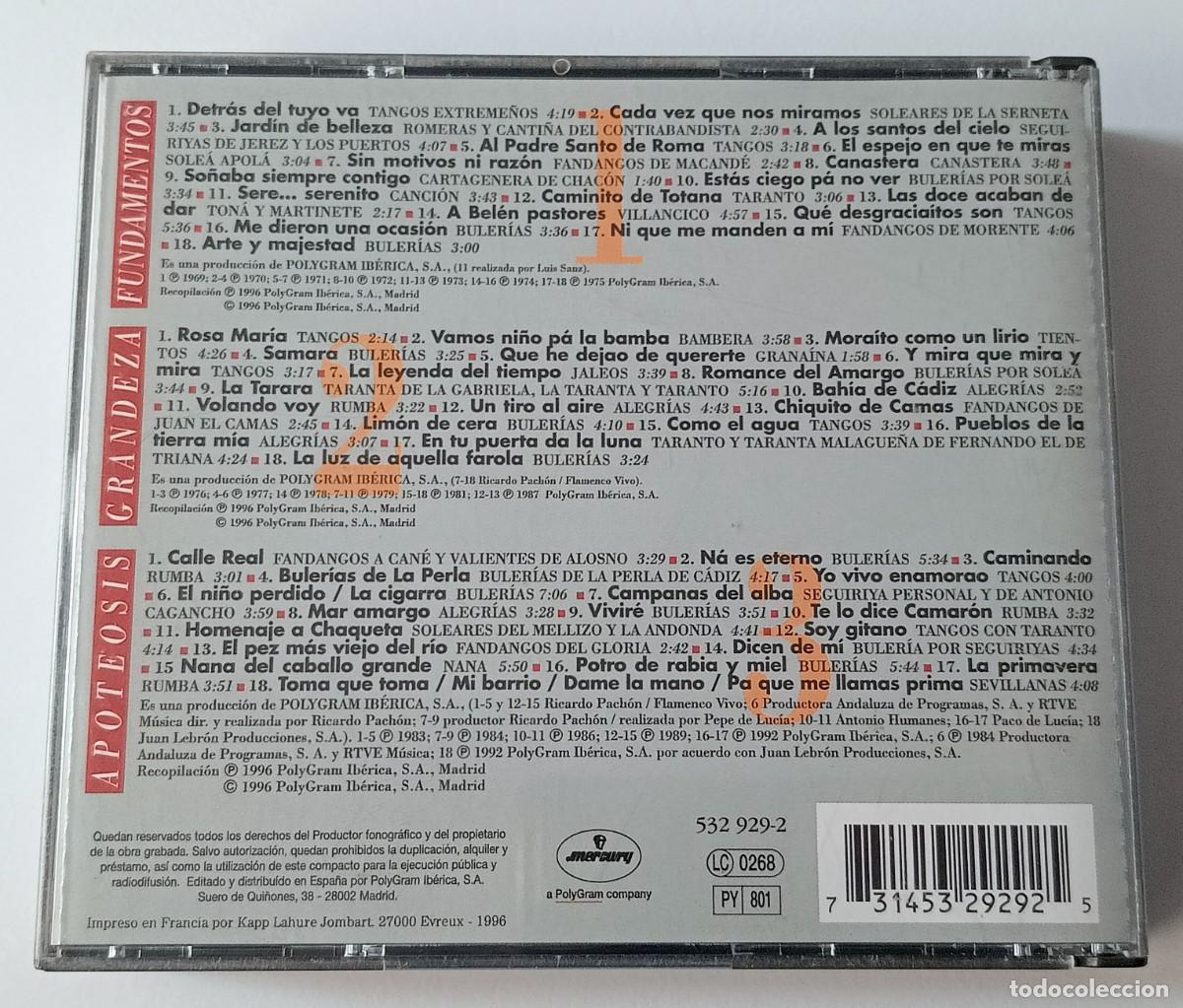 CDs de m&uacute;sica: CD BOX CAMARON DE LA ISLA - ANTOLOG&Iacute;A - Foto 2