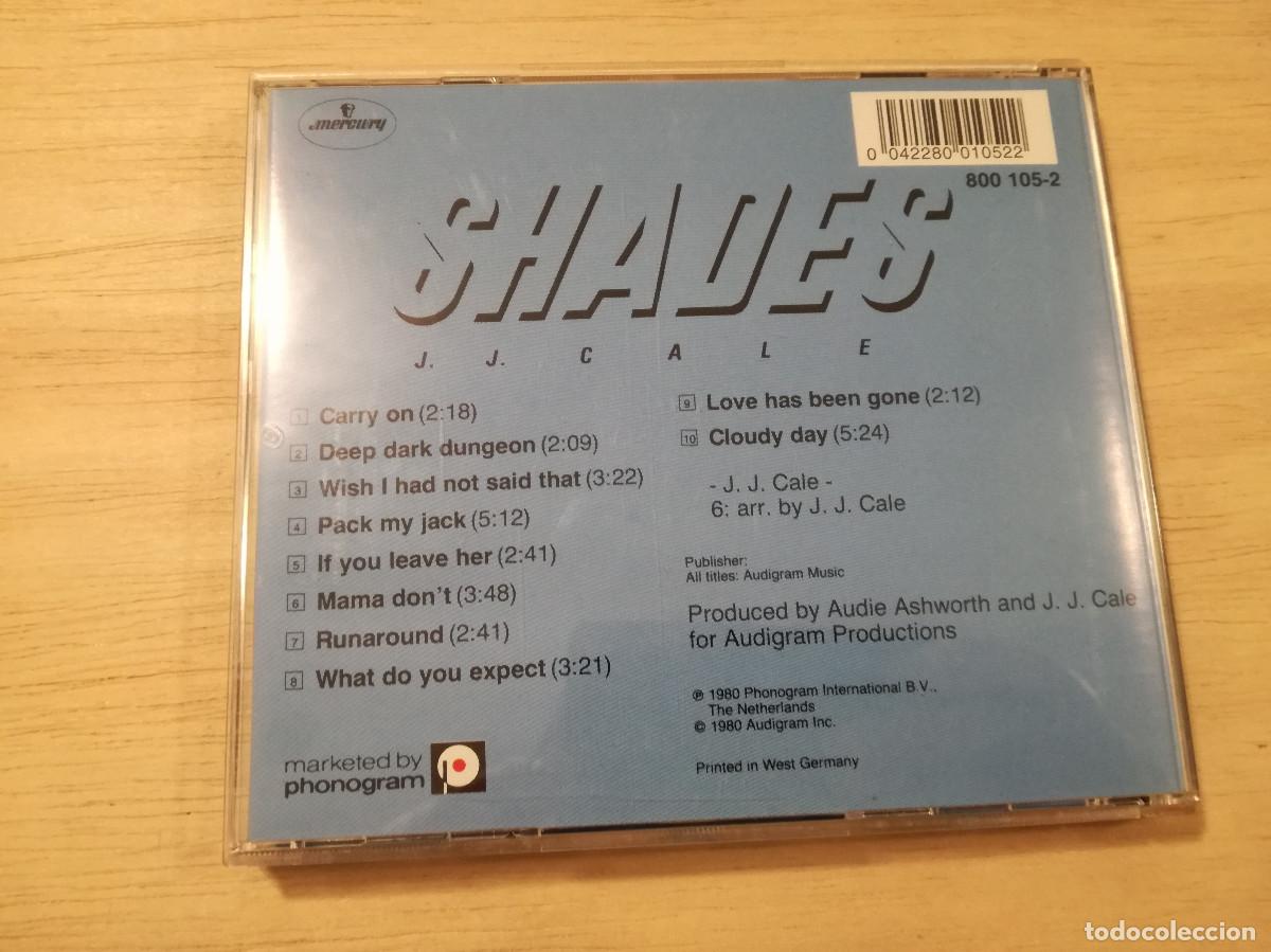 CDs de m&uacute;sica: J.J. CALE - SHADES - PEDIDO MINIMO 7&euro; - Foto 2