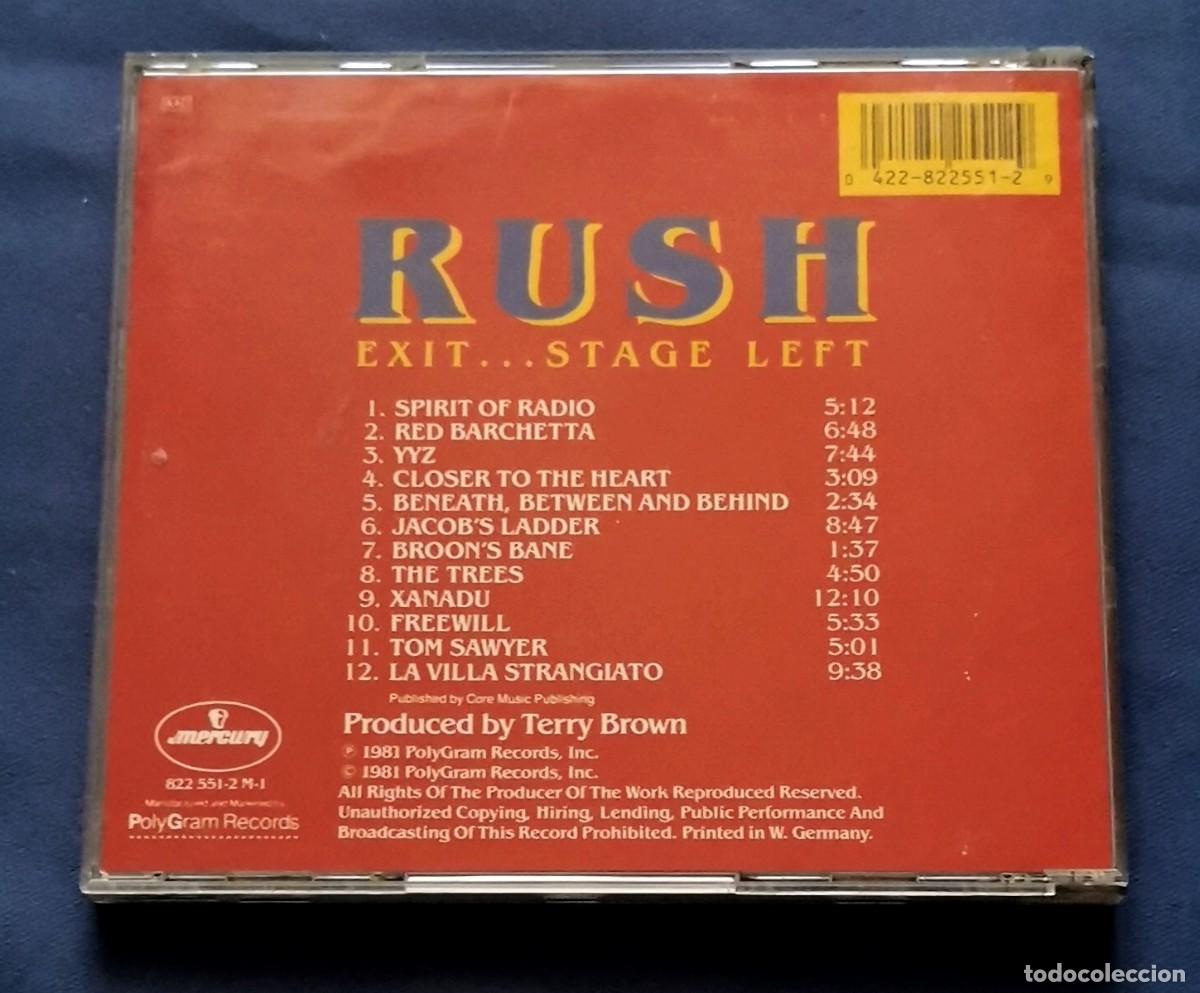 CDs de m&uacute;sica: Rush &lrm;&ndash; Exit...Stage Left cd - Foto 2
