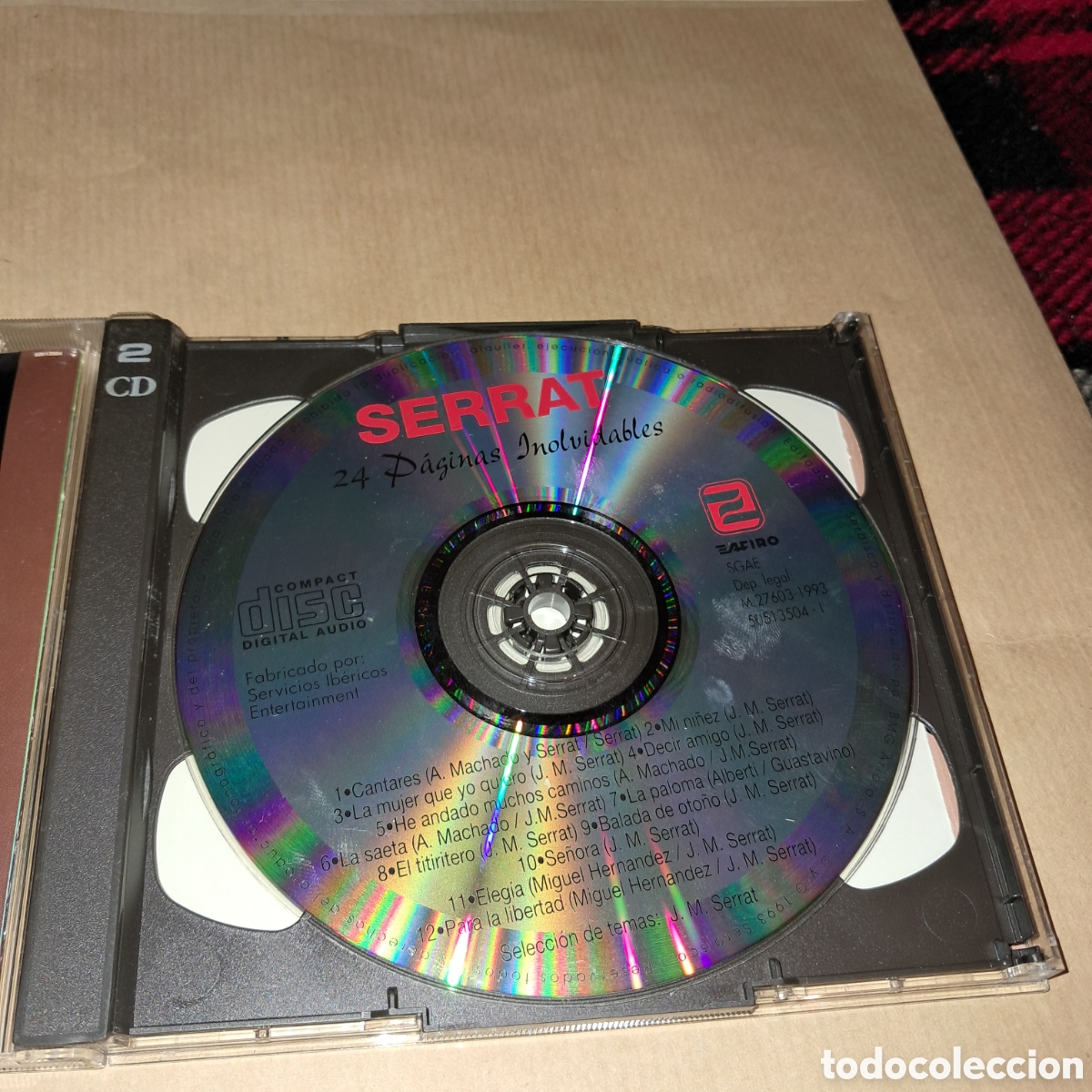 CDs de m&uacute;sica: Serrat, 24 p&aacute;ginas inolvidables, 2 compact disc - Foto 2