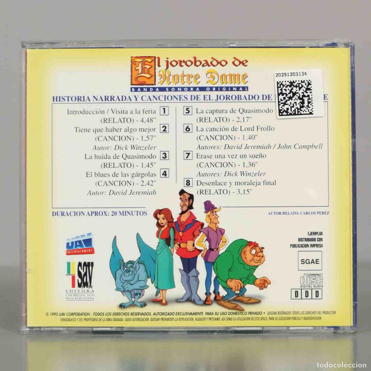 CDs de m&uacute;sica: CD. EL JOROBADO DE NOTRE DAME. - Foto 2