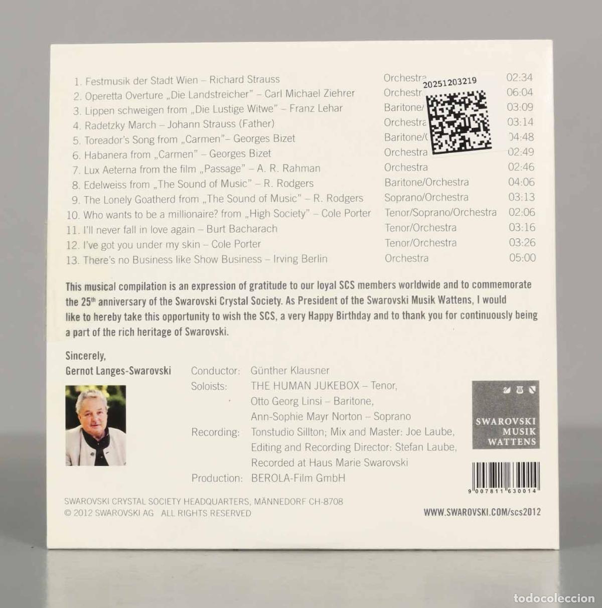 CDs de m&uacute;sica: CD. SWAROVSKI. scs25. - Foto 2