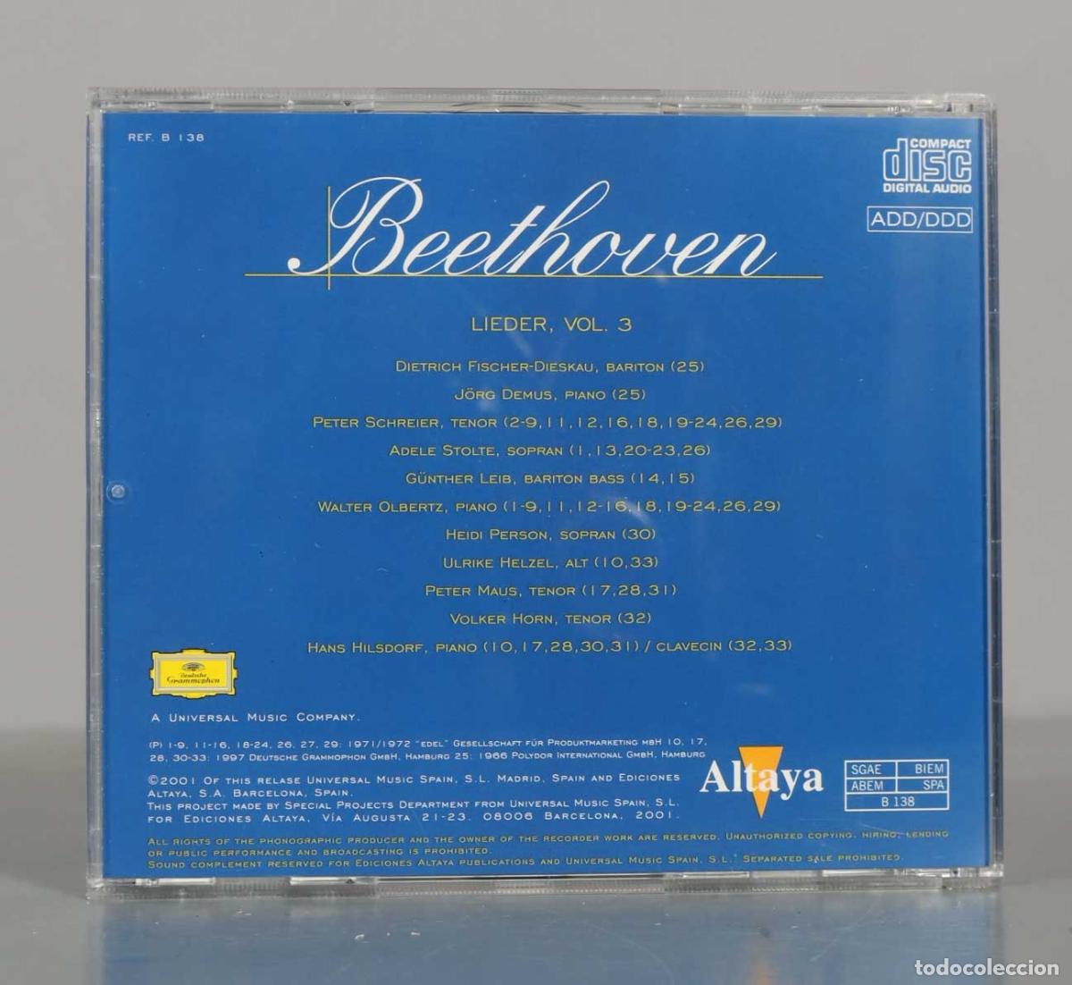 CDs de m&uacute;sica: 3 CD. BEETHOVEN. LIEDER. 3 VOL. - Foto 4