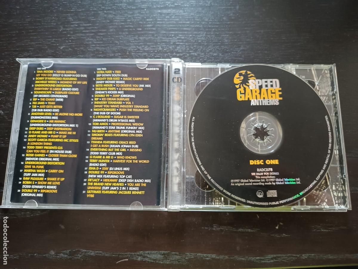 CDs de m&uacute;sica: Speed garage anthems. 2 CDs - Foto 3