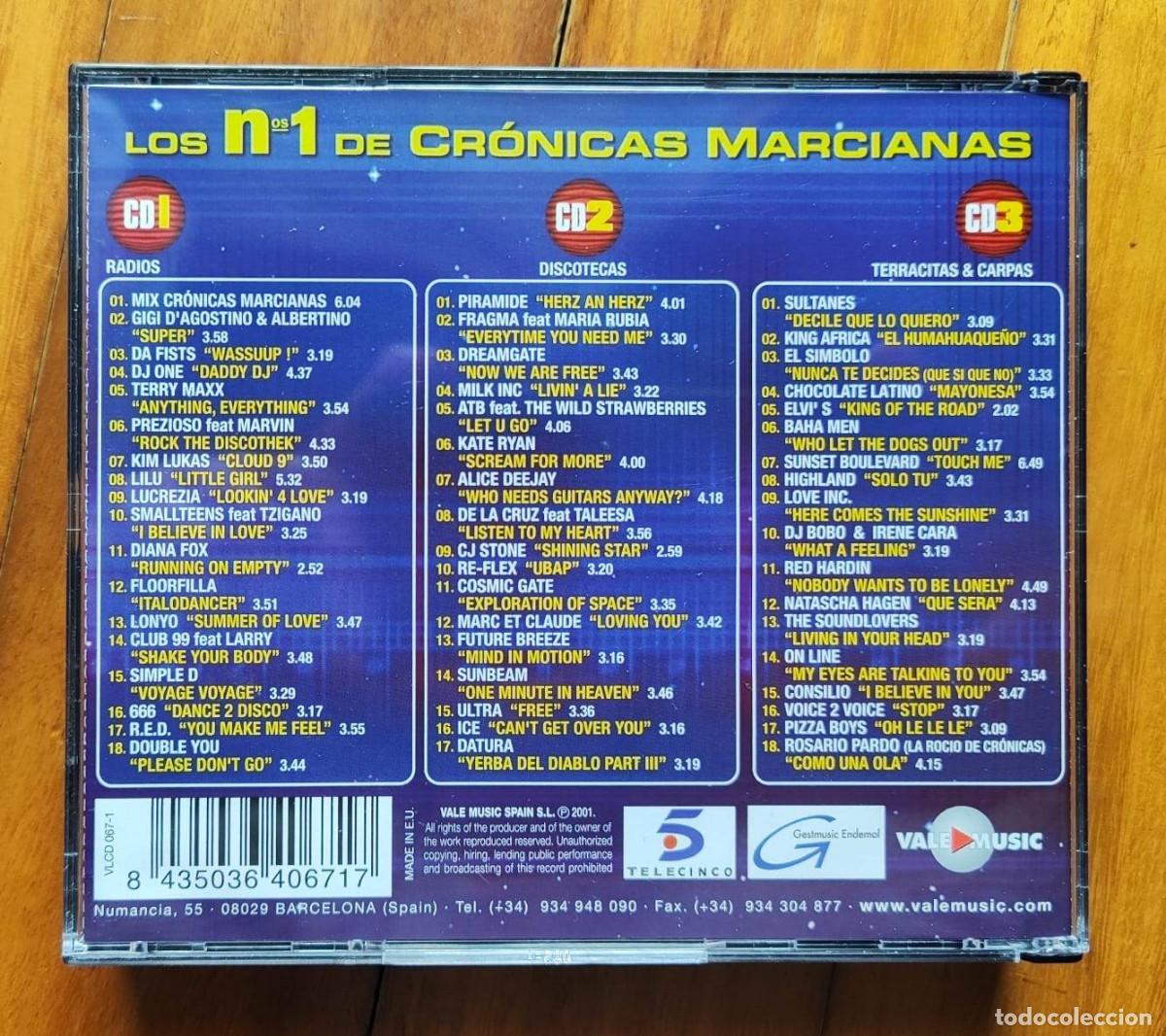 CDs de m&uacute;sica: Pack triple CD &rdquo;Los N&uacute;meros 1 de Cr&oacute;nicas Marcianas&rdquo; 2001 - Foto 2