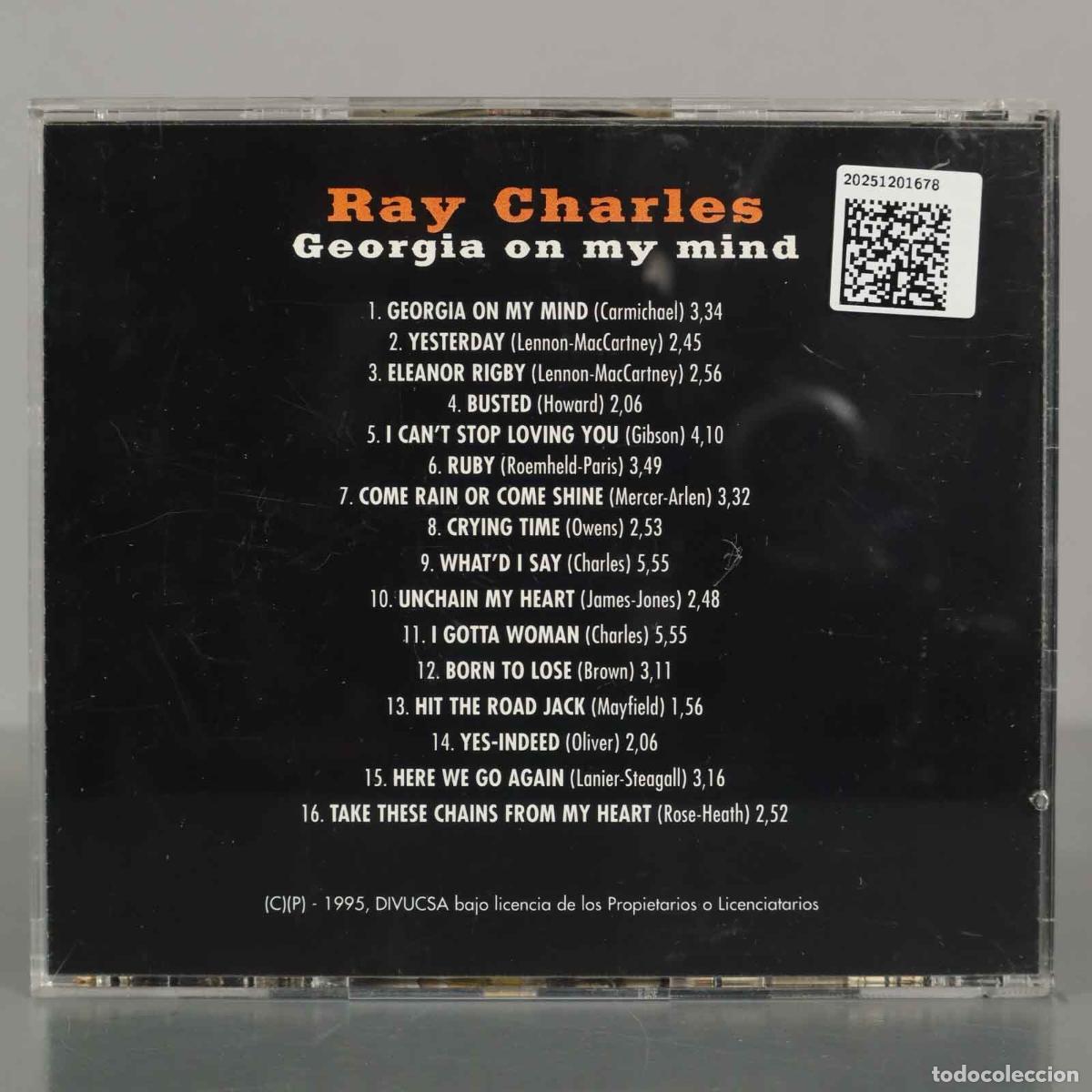 CDs de m&uacute;sica: CD. Ray Charles. Georgia on my mind. - Foto 2