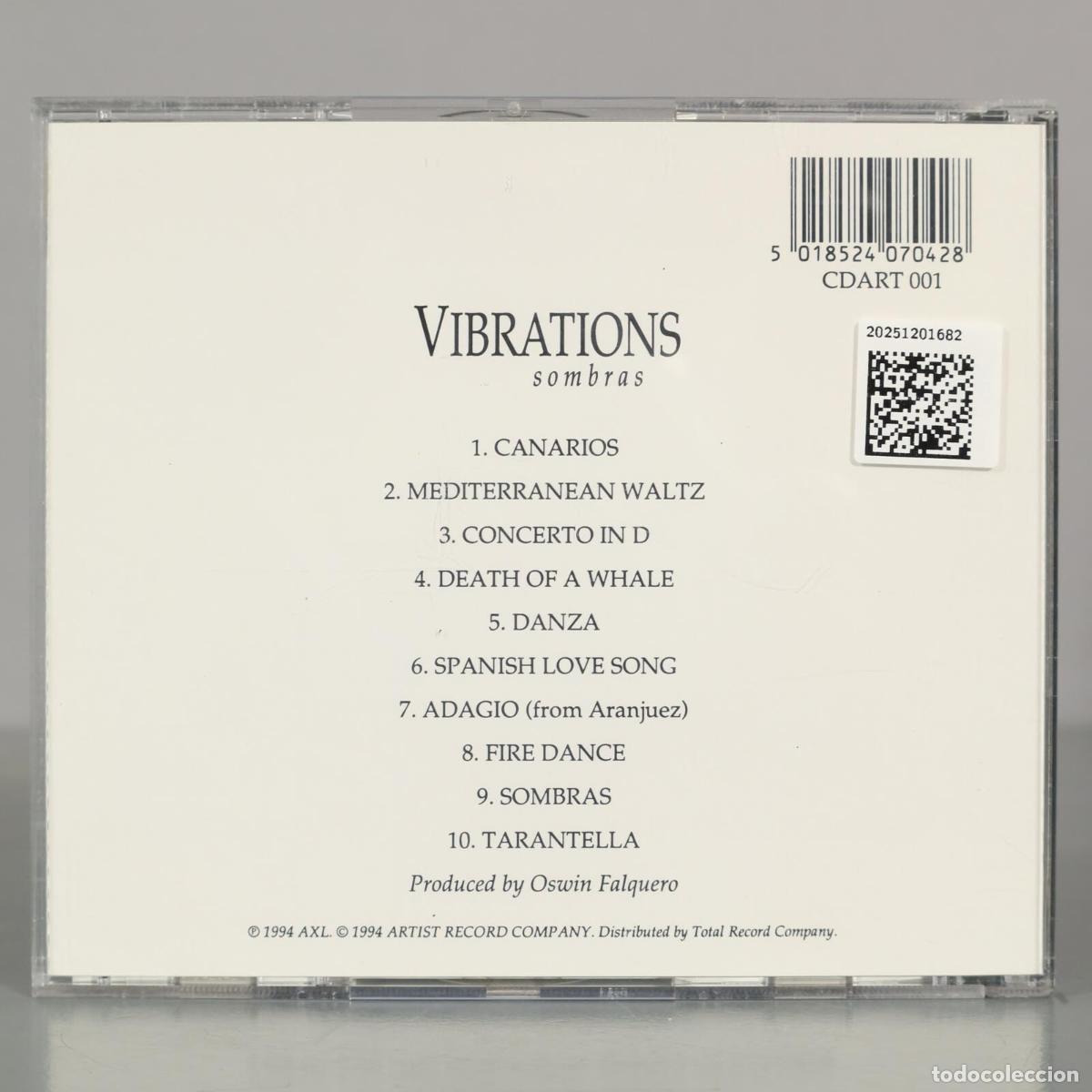 CDs de m&uacute;sica: CD. Vibrations &ndash; Sombras OSWIN FALQUERO - Foto 2
