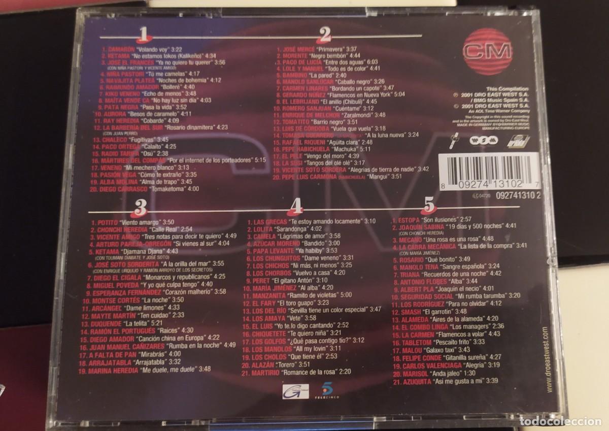 CDs de m&uacute;sica: CD Las 101 canciones flamenca (5 CD) - Foto 2