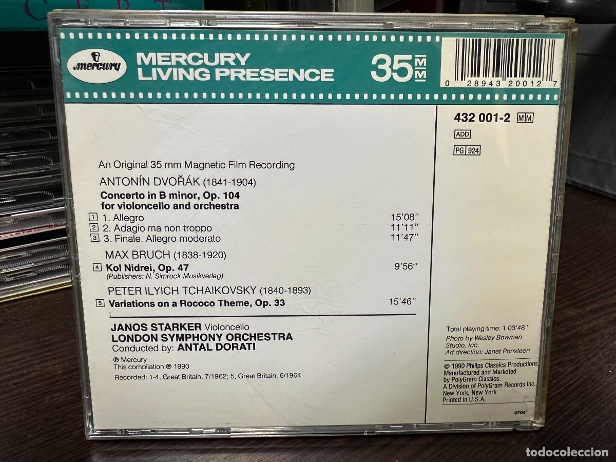 CDs de m&uacute;sica: Dvoř&aacute;k, Bruch, Tchaikovsky - Janos Starker (CD) - Foto 2