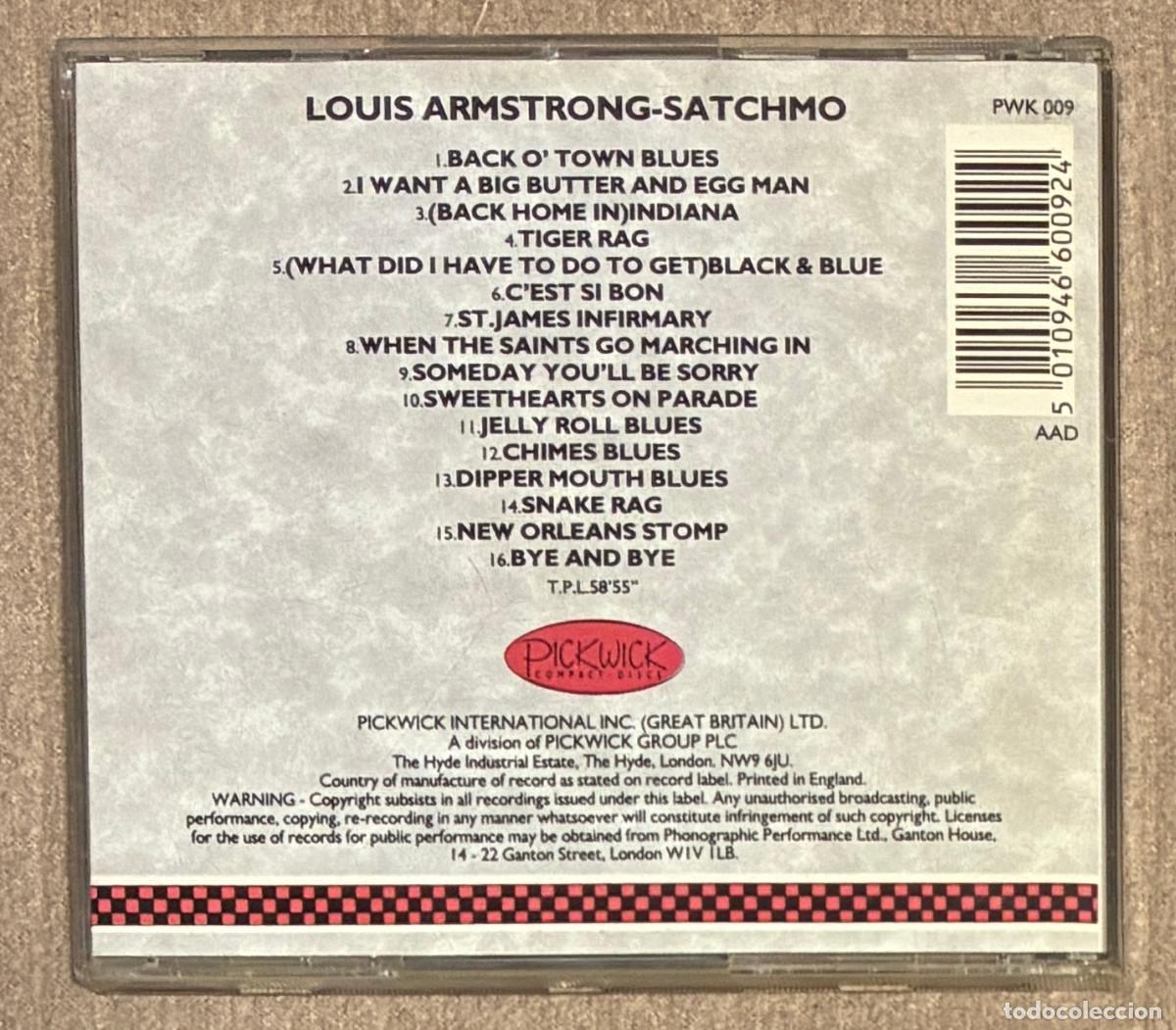 CDs de m&uacute;sica: Louis Armstrong. Satchmo (0963CD) - Foto 2