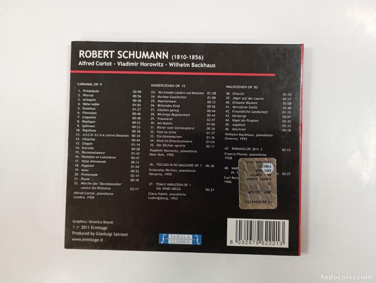 CDs de m&uacute;sica: ROBERT SCHUMANN. CORTOT. HOROWITZ. BACKHAUS. CD. TDKV139 - Foto 3