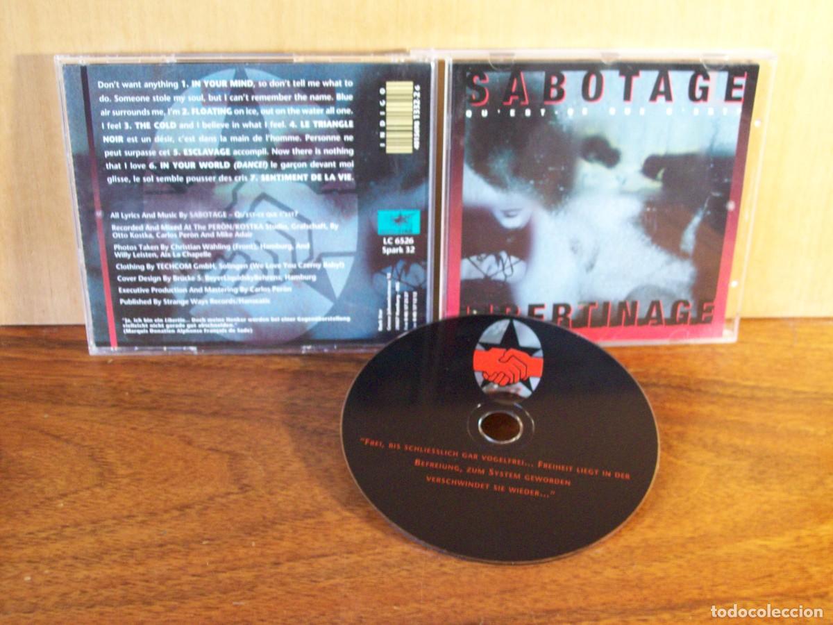 CDs de m&uacute;sica: SABOTAGE - QUEST CE QUE CEST - LIBERTINAGE - CD - Foto 1