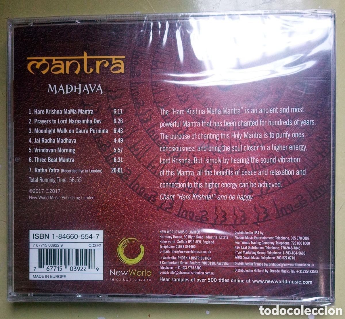 CDs de m&uacute;sica: CD Mantra Madhava Nuevo - Foto 2
