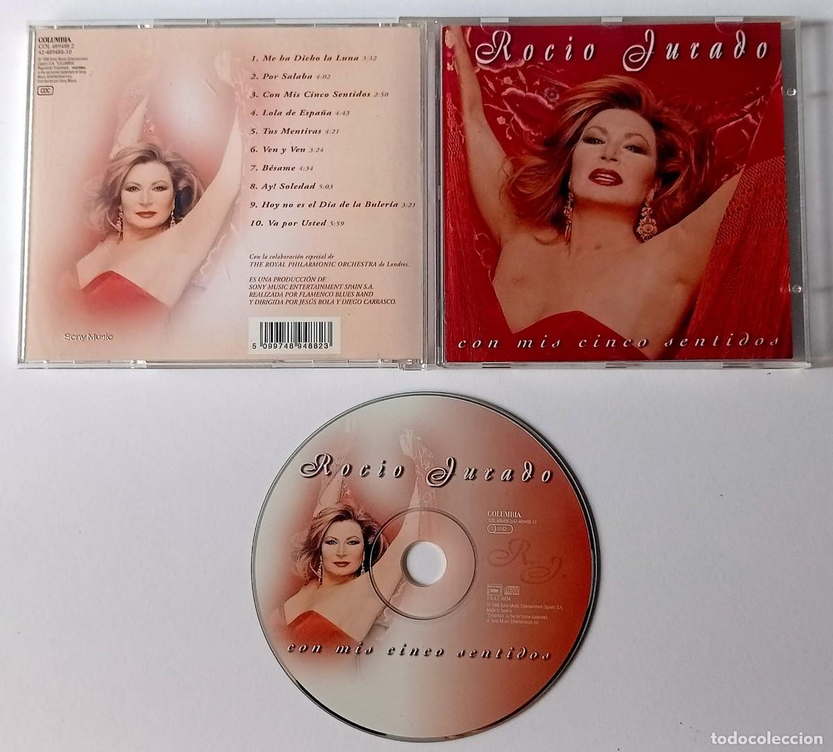 CDs de m&uacute;sica: CD ROC&Iacute;O JURADO - CON MIS CINCO SENTIDOS - Foto 2