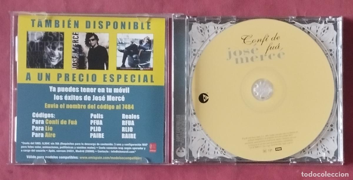 CDs de m&uacute;sica: JOS&Eacute; MERC&Eacute; &ndash; CONF&Iacute; DE FU&Aacute; - CD - Foto 3