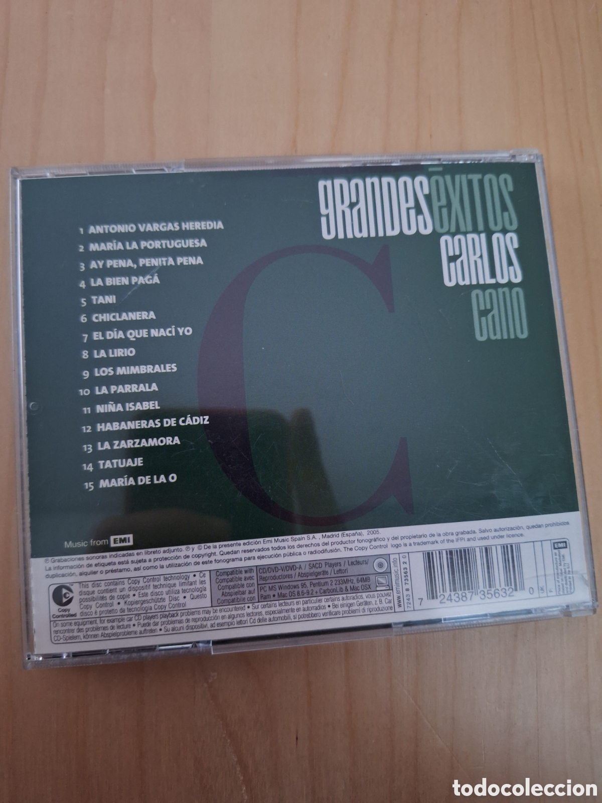 CDs de m&uacute;sica: SCD165 Carlos cano grandes exitos CD MUSICA - Foto 2